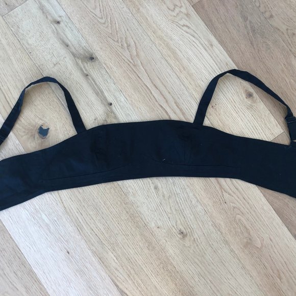 Danielle Bernstein Black Poplin Crop Top - Picture 4 of 4